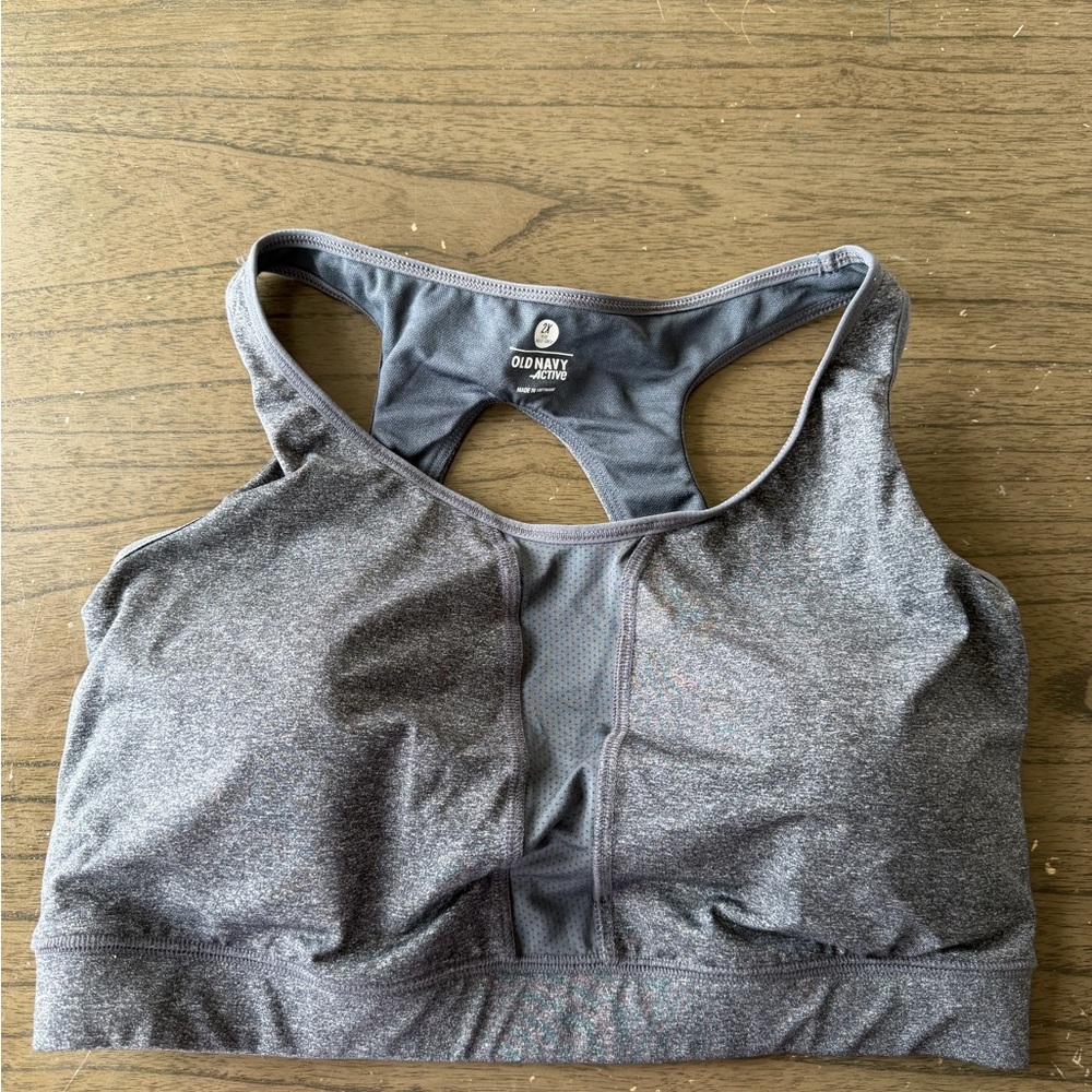 Old Navy Gray Racerback Sports Bra 2X